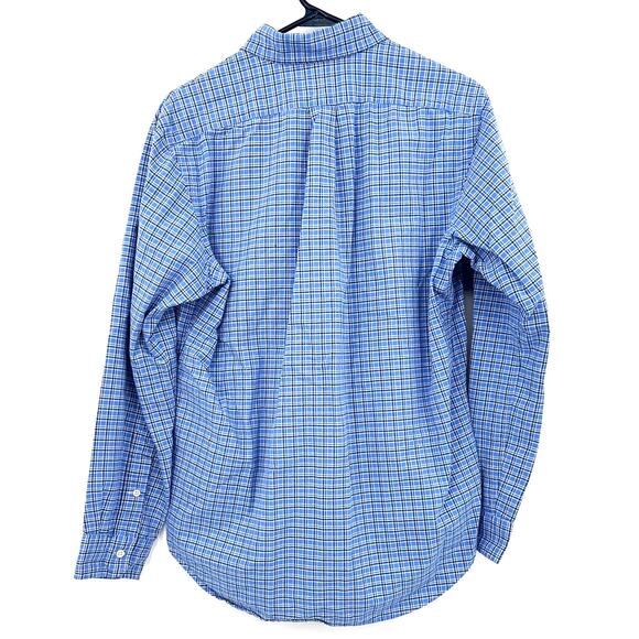 Ralph Lauren Size Medium Shirt Blue Plaid Formal Button Up Workwear Business - Picture 2 of 5